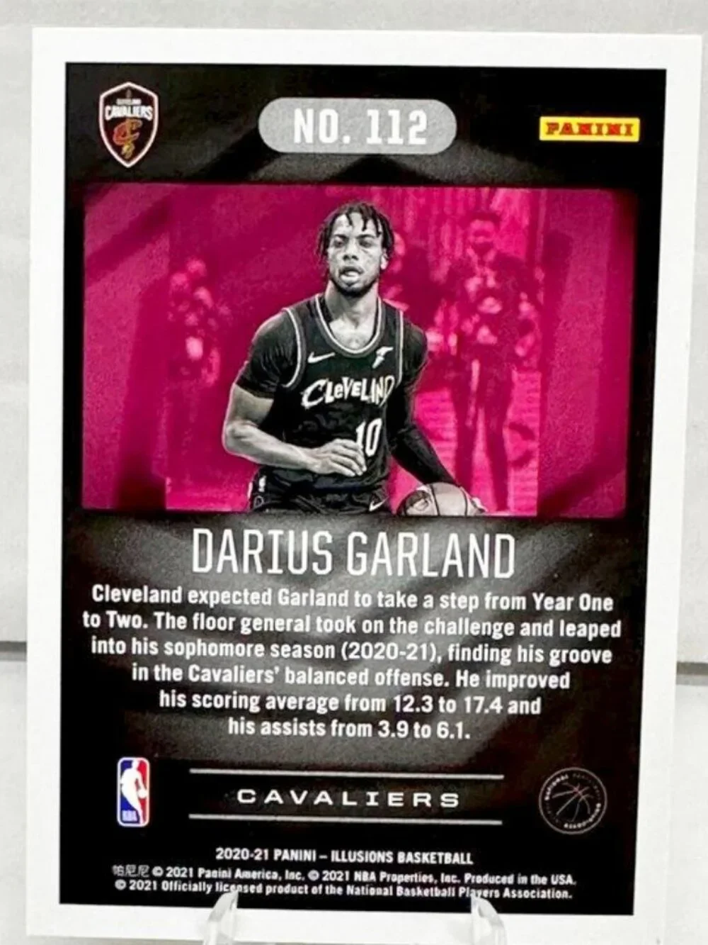 DARIUS GARLAND 2020-21 (HOLO) ILLUSIONS BASKETBALL CLEVELAND CAVALIERS #112 CARD
